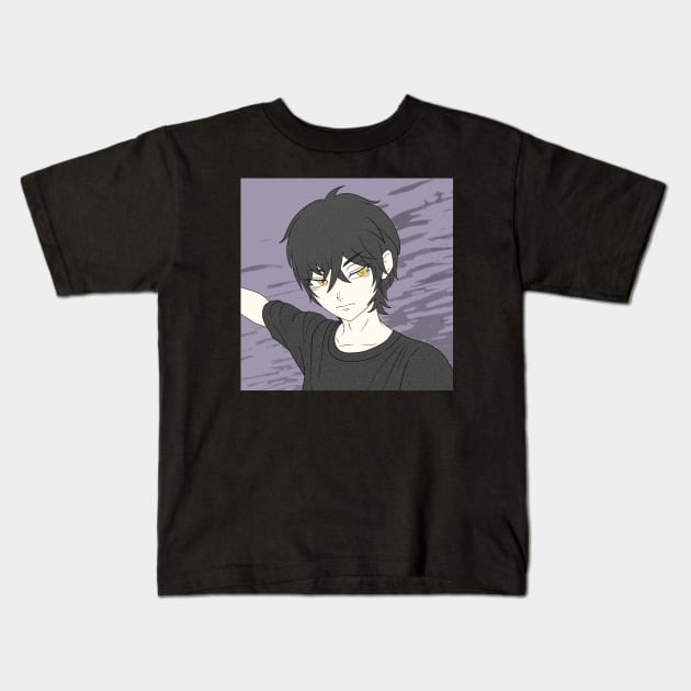 Emo anime boy Kids T-Shirt by Moncimon